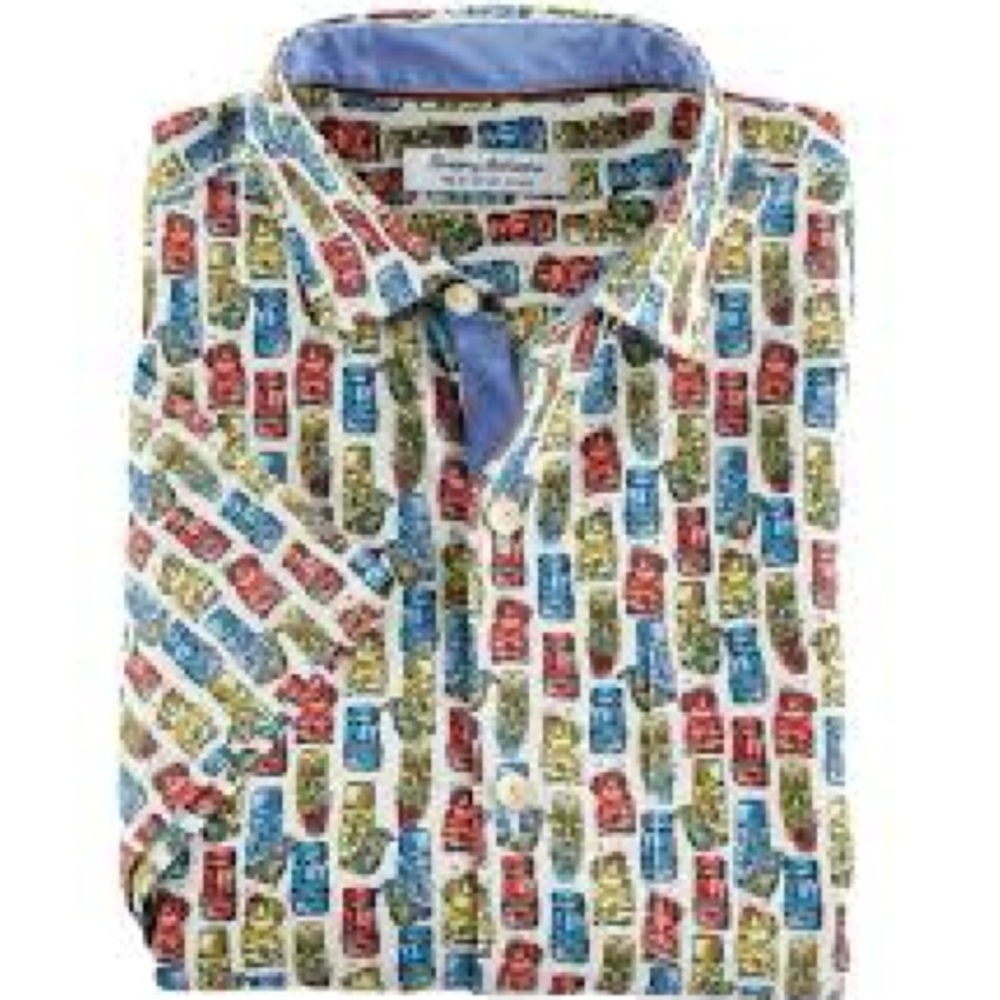 NEW Tommy Bahama HAWAIIAN IslandZone MODAL Camp Shirt Tini Tiki Coconut XSMALL - Picture 4 of 10